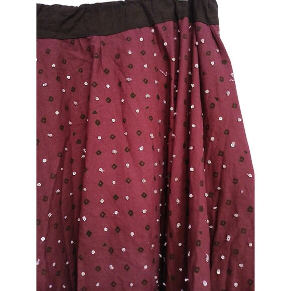 Folklore Dance Skirt Maxi Long Sz M/L RED Ombre Western Cowgirl Art Boho Theatre - Picture 3 of 15